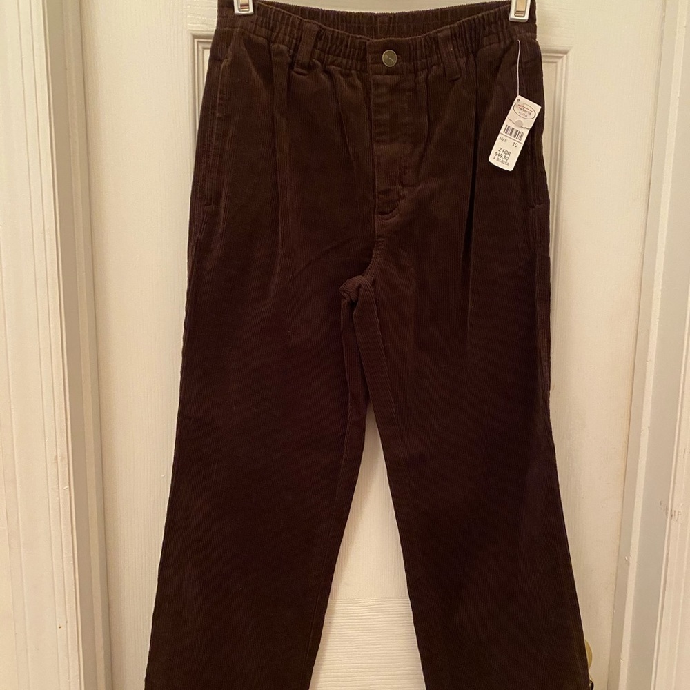 NWT Boys  brown corduroy ,10 by Talbots kids.